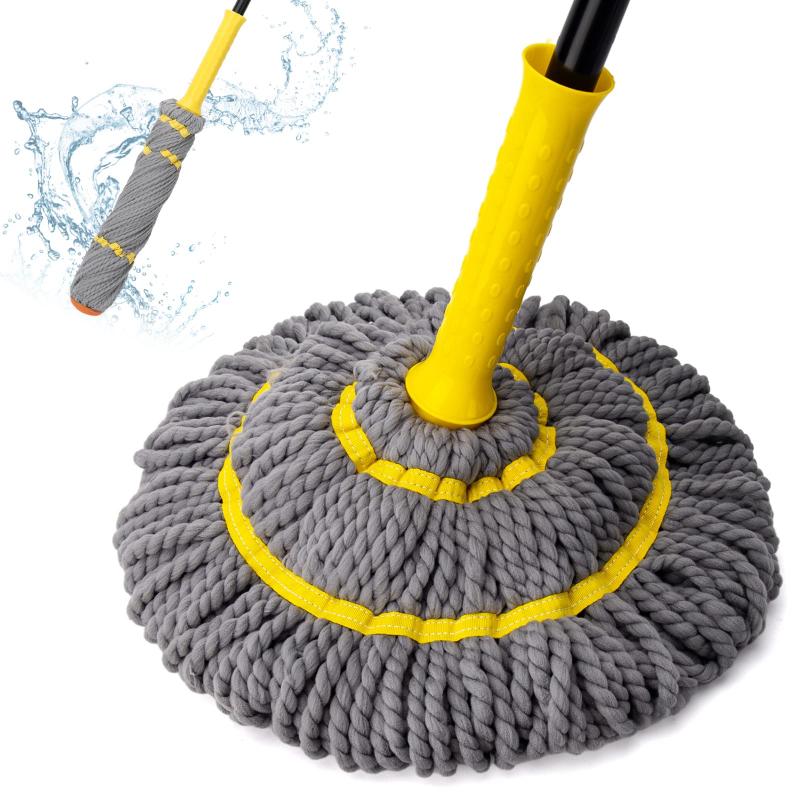 Clean World Long Handled Microfiber Floor Mop for Kitchen, Hardwood, Restaurant, Bathroom, Garages, Warehouses, Office