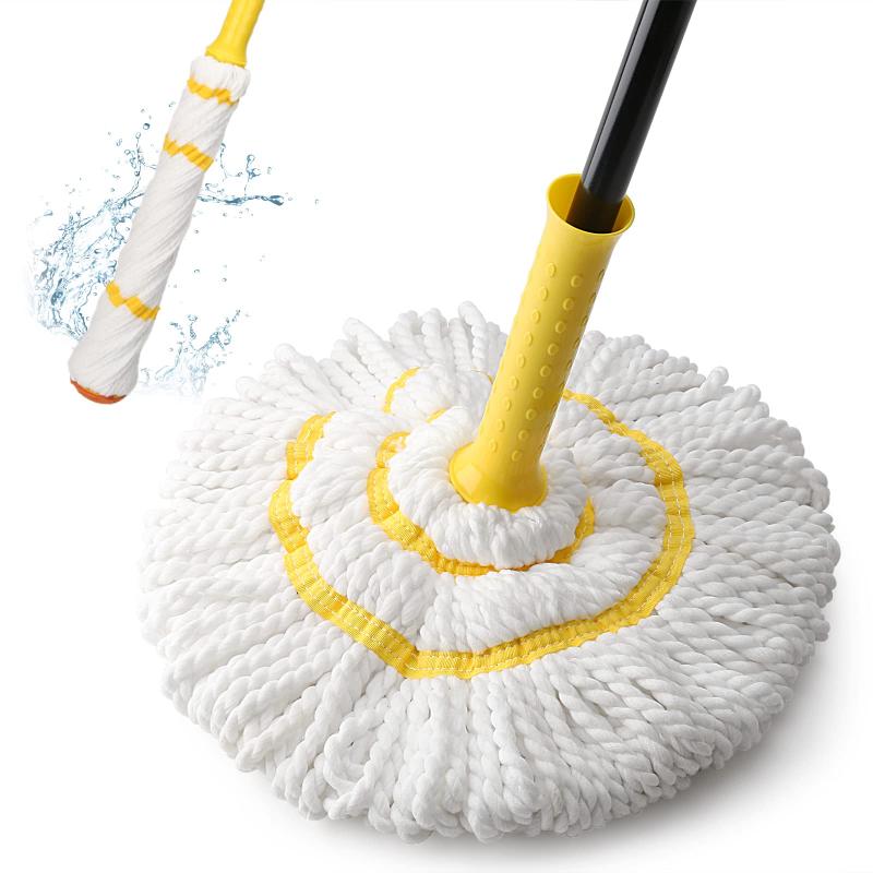 Clean World Long Handled Microfiber Floor Mop for Kitchen, Hardwood, Restaurant, Bathroom, Garages, Warehouses, Office