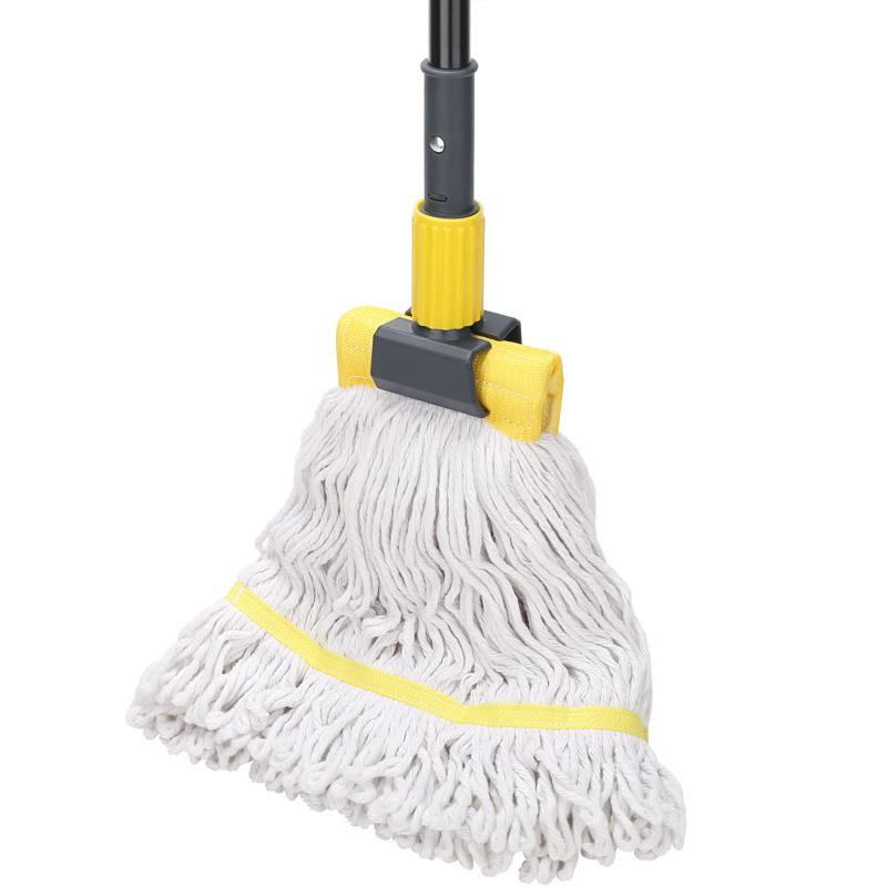 Clean World Long Handle Looped-End String Wet Cotton Mops for Floor Cleaning,Home,Kitchen,Office,Garage and Concrete/Tile Floor