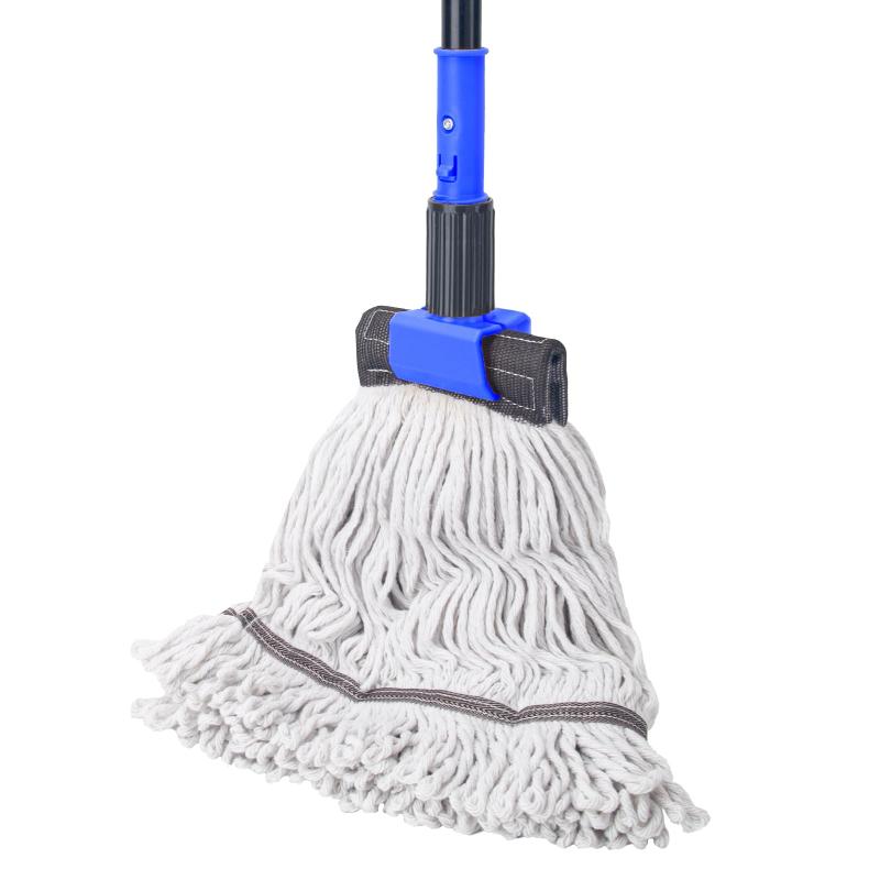 Clean World Long Handle Looped-End String Wet Cotton Mops for Floor Cleaning,Home,Kitchen,Office,Garage and Concrete/Tile Floor