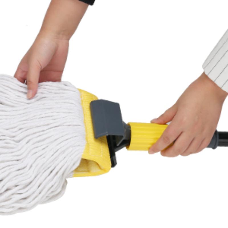 Clean World Long Handle Looped-End String Wet Cotton Mops for Floor Cleaning,Home,Kitchen,Office,Garage and Concrete/Tile Floor