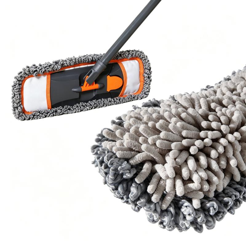 CLEAN WORLD Multifunction Floor Mop - 55" Adjustable Handle with 3 Washable Microfiber Pads, Dry & Wet Use for Hardwood, Marble, Tile Floors
