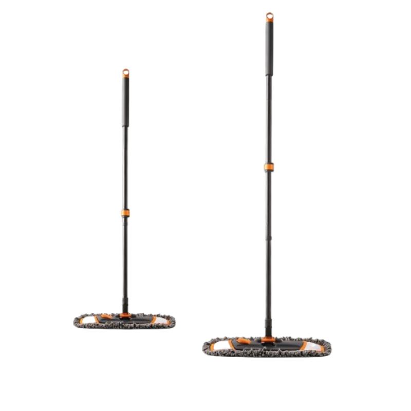 CLEAN WORLD Multifunction Floor Mop - 55" Adjustable Handle with 3 Washable Microfiber Pads, Dry & Wet Use for Hardwood, Marble, Tile Floors