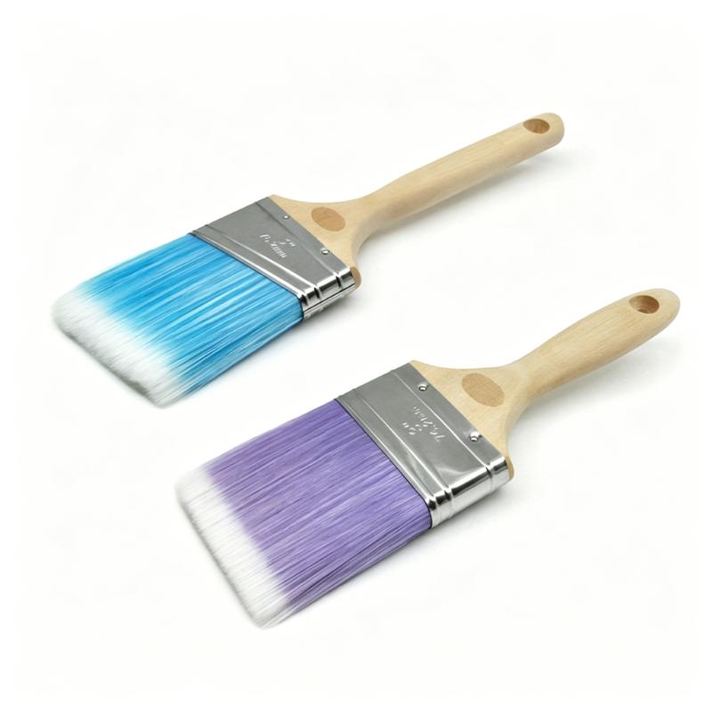 CLEAN WORLD Wooden Handle Synthetic Paint Brushes, Professional/DIY Use, Multi-Size Options