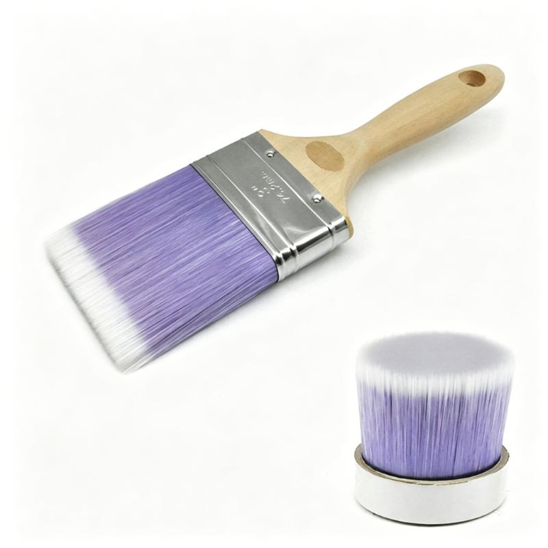 CLEAN WORLD Wooden Handle Synthetic Paint Brushes, Professional/DIY Use, Multi-Size Options
