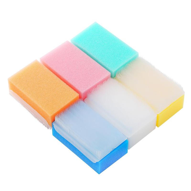 CLEAN WORLD Reusable Hand Sensory Brush, Dual-Sided Soft Sponge & Bristle Scrubber for Baby Bath & Hygiene