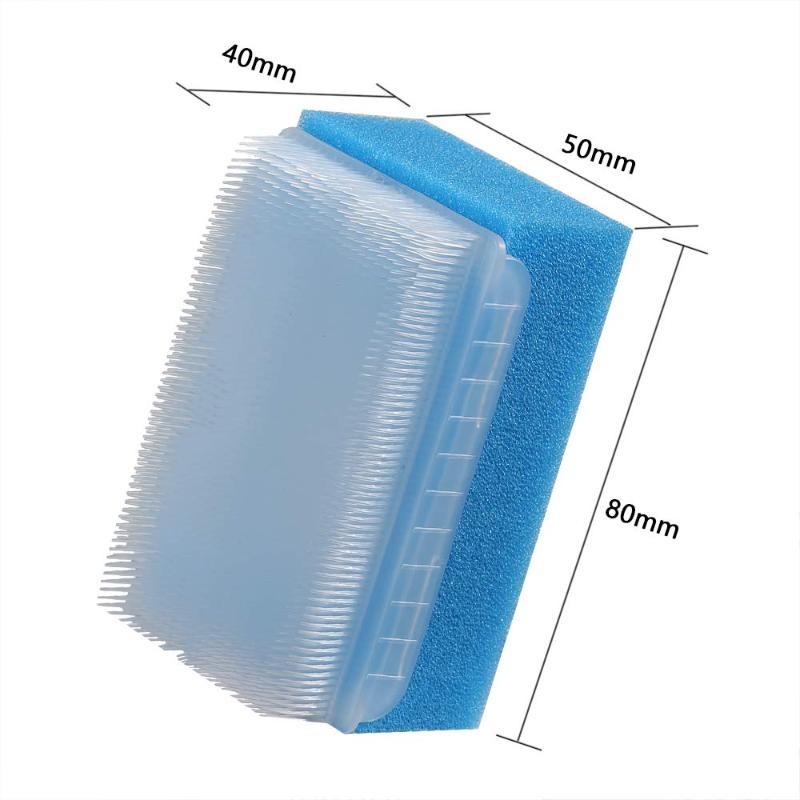 CLEAN WORLD Reusable Hand Sensory Brush, Dual-Sided Soft Sponge & Bristle Scrubber for Baby Bath & Hygiene